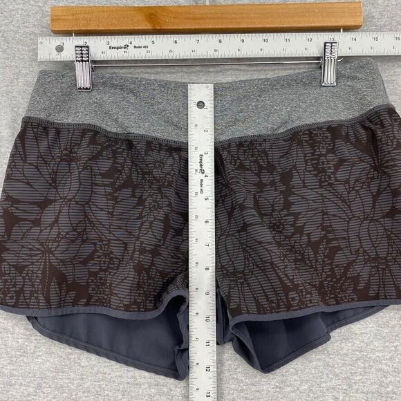 MPG Running Shorts Womens Medium Gray Running Floral Gym Yoga Activewear - Picture 7 of 12